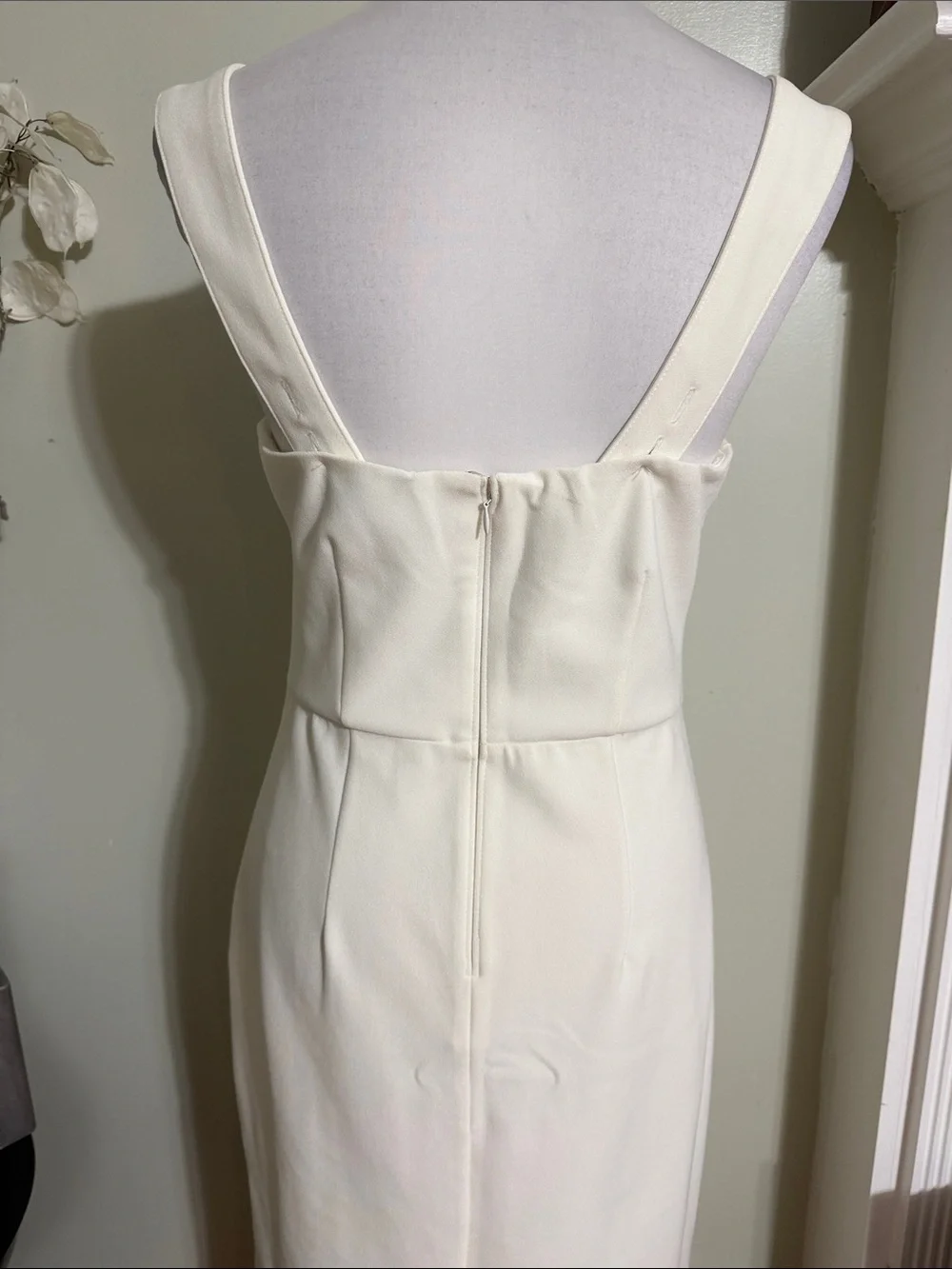Abercrombie & Fitch Cream Square Neck Maxi Dress
